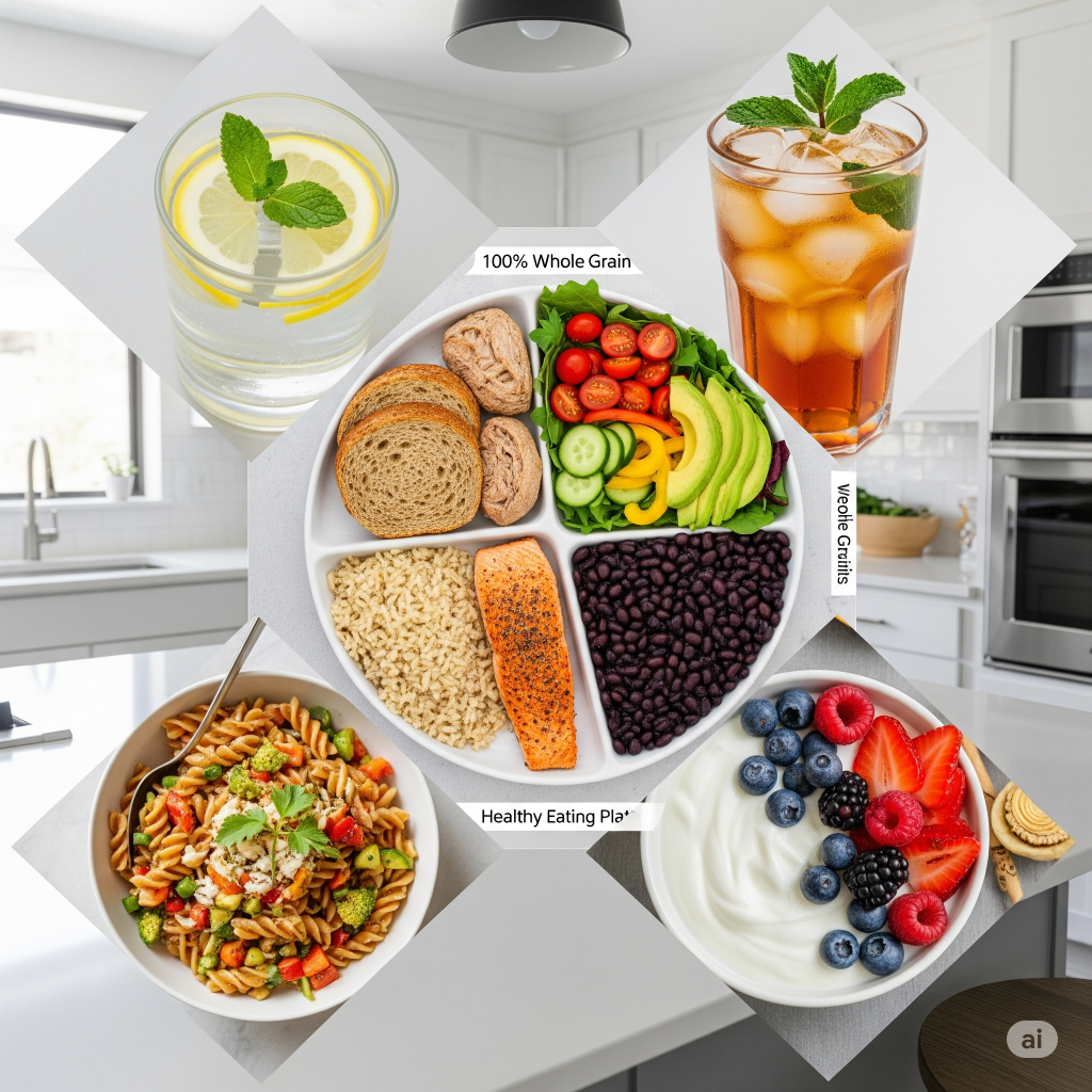 healthy food swaps, simple nutrition swaps, reduce sugar and sodium, whole grains vs refined, meal prep for health